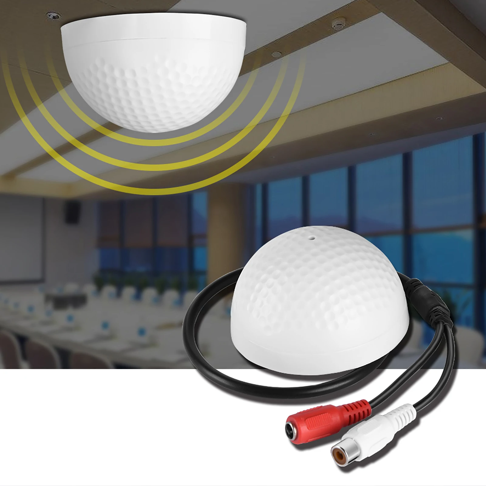 Sound Pickup 5-150m2 Wide Range HiFi Audio Sound Monitoring Pickup Microphone Head for CCTV Security Pickup Microphone