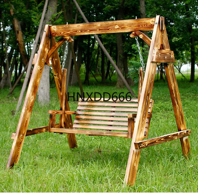 

Suspended Garden Patio Swings Hanging Chair Wooden Shaking Street Patio Swings Hammock Rocking Outdoor Furniture Columpiar LLOS