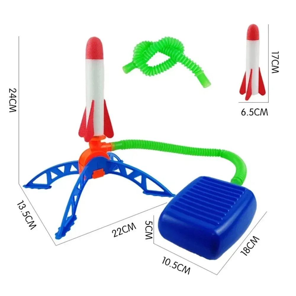 Kids Air Stomp Rocket Foot Pump Launcher Toys Sport Game Jump Stomp Outdoor Play Set Jump Sport Games Zabawki dla dzieci