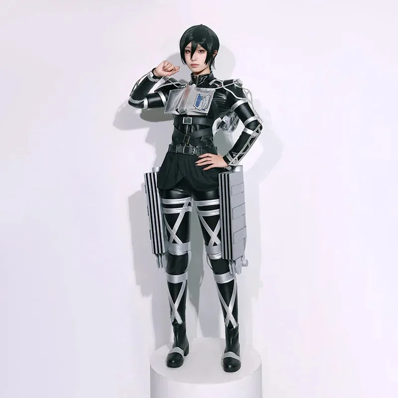 Cosplay gigante Stagione finale Abbigliamento in pelle Investigazione della nebbia Attacco della città Alan Tre cappelli Coswear Set del corpo