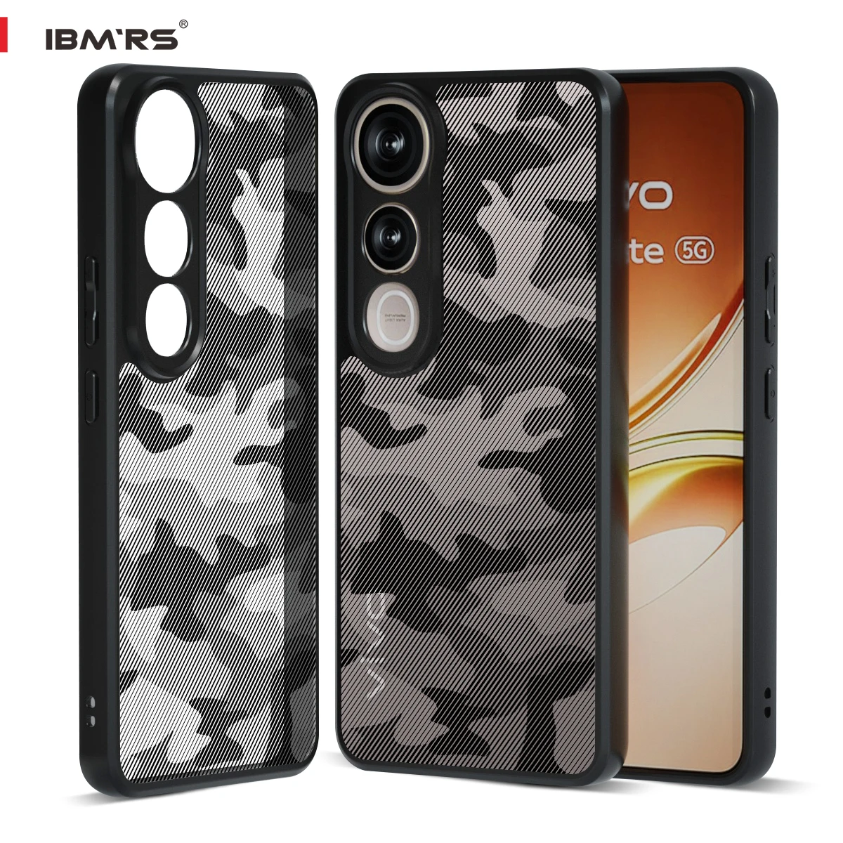 

IBMRS for Vivo V50 Lite 5G/4G Case, Gaming Shockproof Heavy Duty PC+TPU Dual Layer