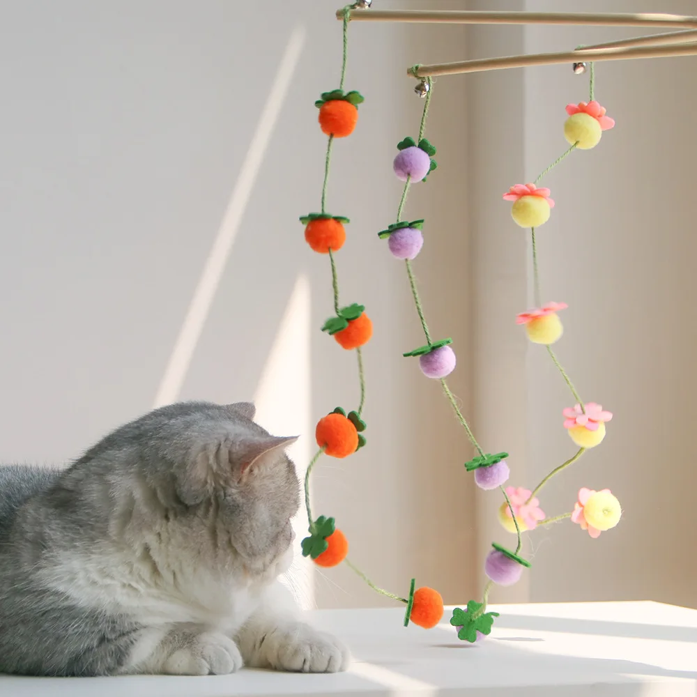 

Fruity Bounty Long Cat Teaser Wand - Cat Toy, Self-Play Chinese Style Cat Teaser, Pet Toy