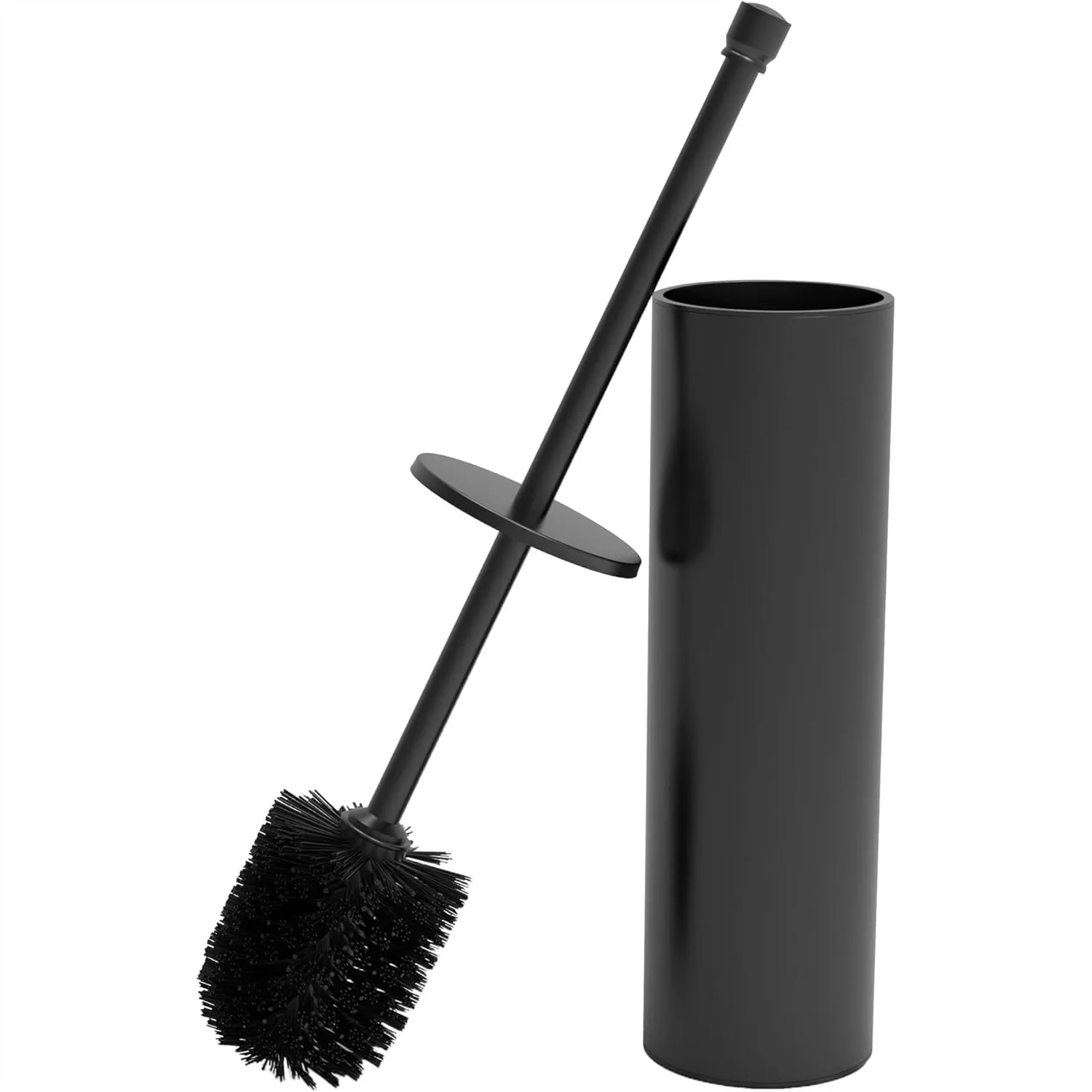 

Toilet Brush and Holder Set, Stainless Steel Toilet Bowl Brush with Long Handle, Splash-Proof Durable Scrubbing Bristles for