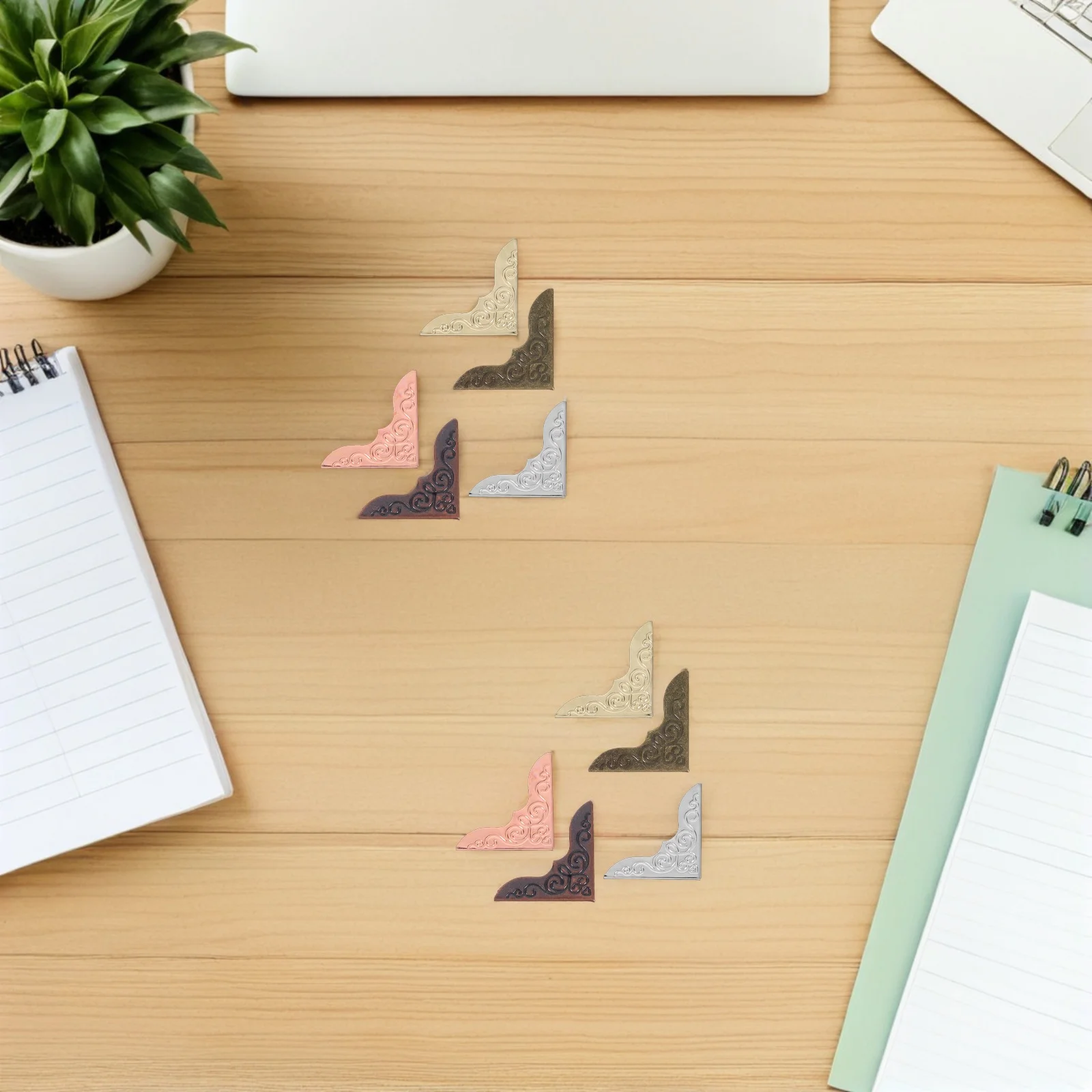 

200Pcs Metal Album Corners Vintage Book Scrapbook Corner Protectors Iron Photo Corners Decorative Memory Book Albums