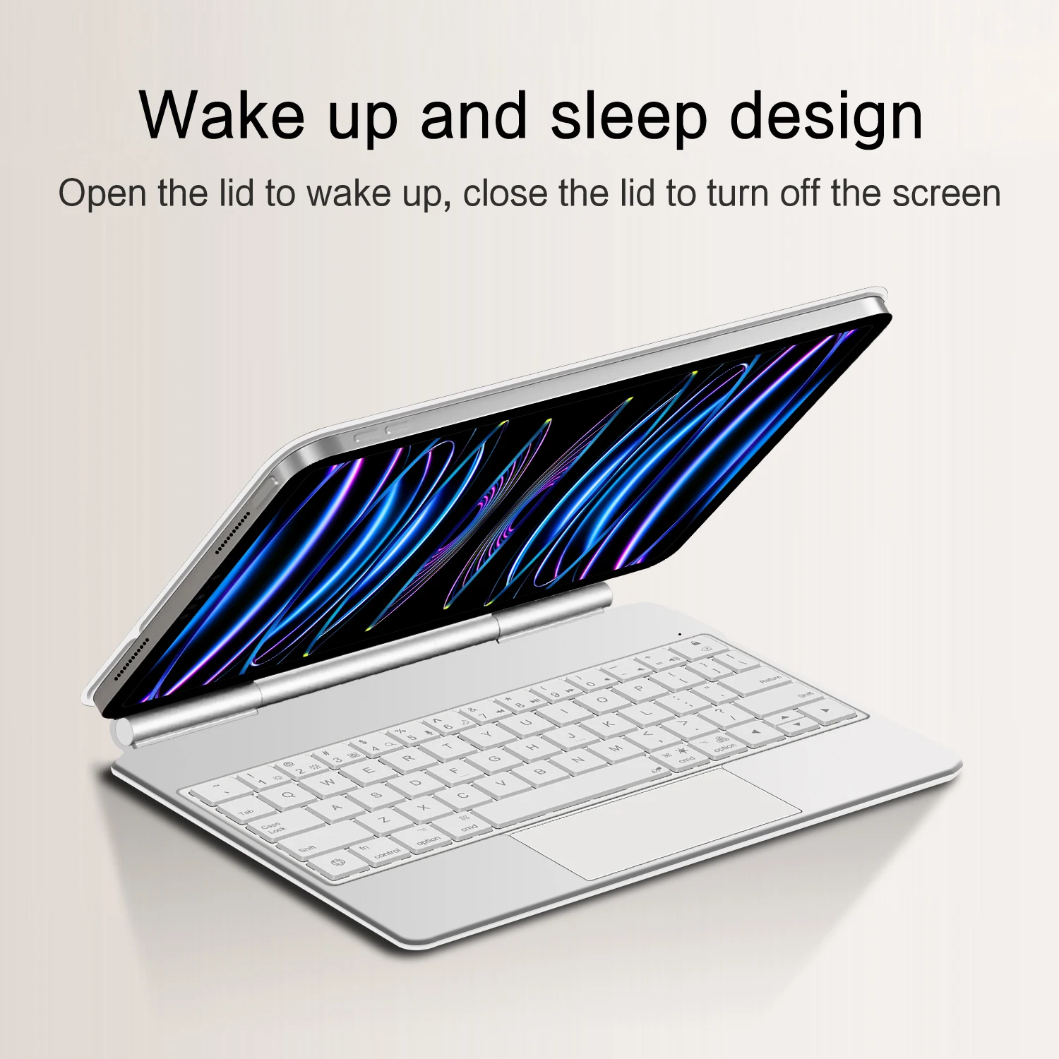 Smart PIN Plug&Play Magic Keyboard Case For iPad Pro 11/12.9/13 M4 M3 M2 Air 4/5/6/7 10.9 Multi-touch Pogo Pin Reverse Charging