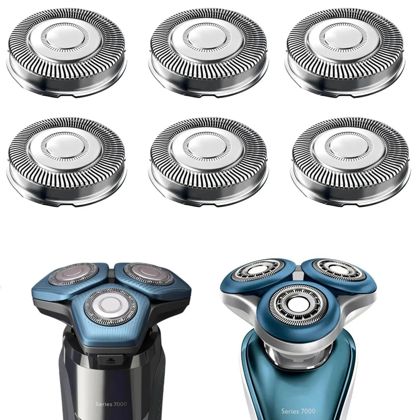 Sh71 Replacement Heads Blade Fit Shaver Series 5000 Angular and 7000, for Refreshed RQ12/70, RQ12/60, SH60/70