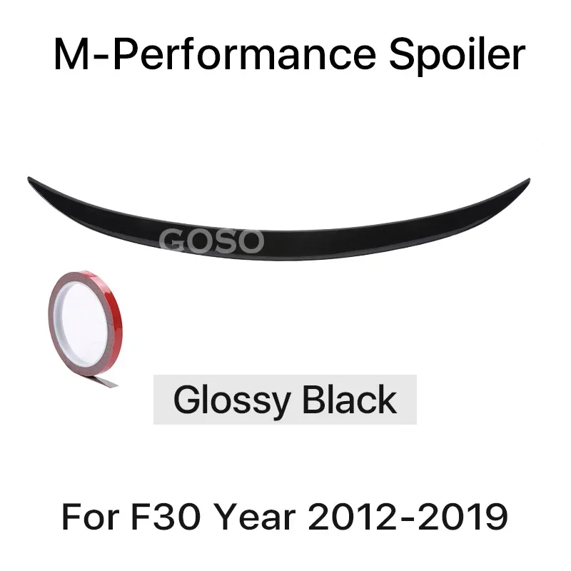 Koolstofvezel Achterbumper Lip Kofferbak Wing Mp M4 Psm Stijl Dak Spoiler Kit Voor Bmw 3 Series F30 F31 F35 2012-2019 Glanzend Zwart