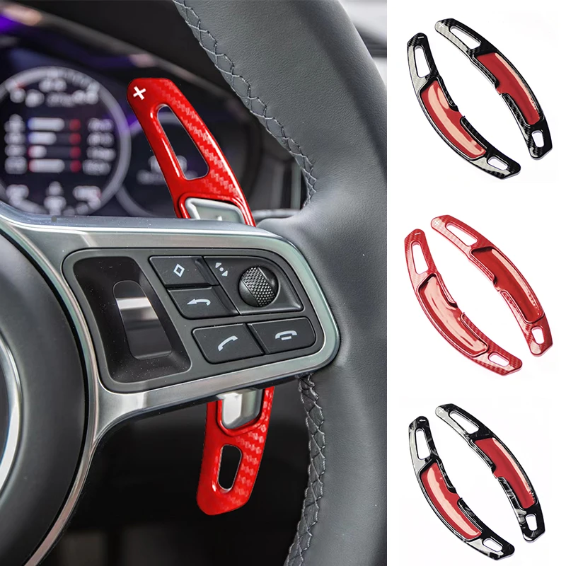 Car Steering Wheel Shift Paddle for Porsche Macan Panamera Cayenne Carrera 911 718 991 Spyder 918 Cayman Gear Extend Shifters