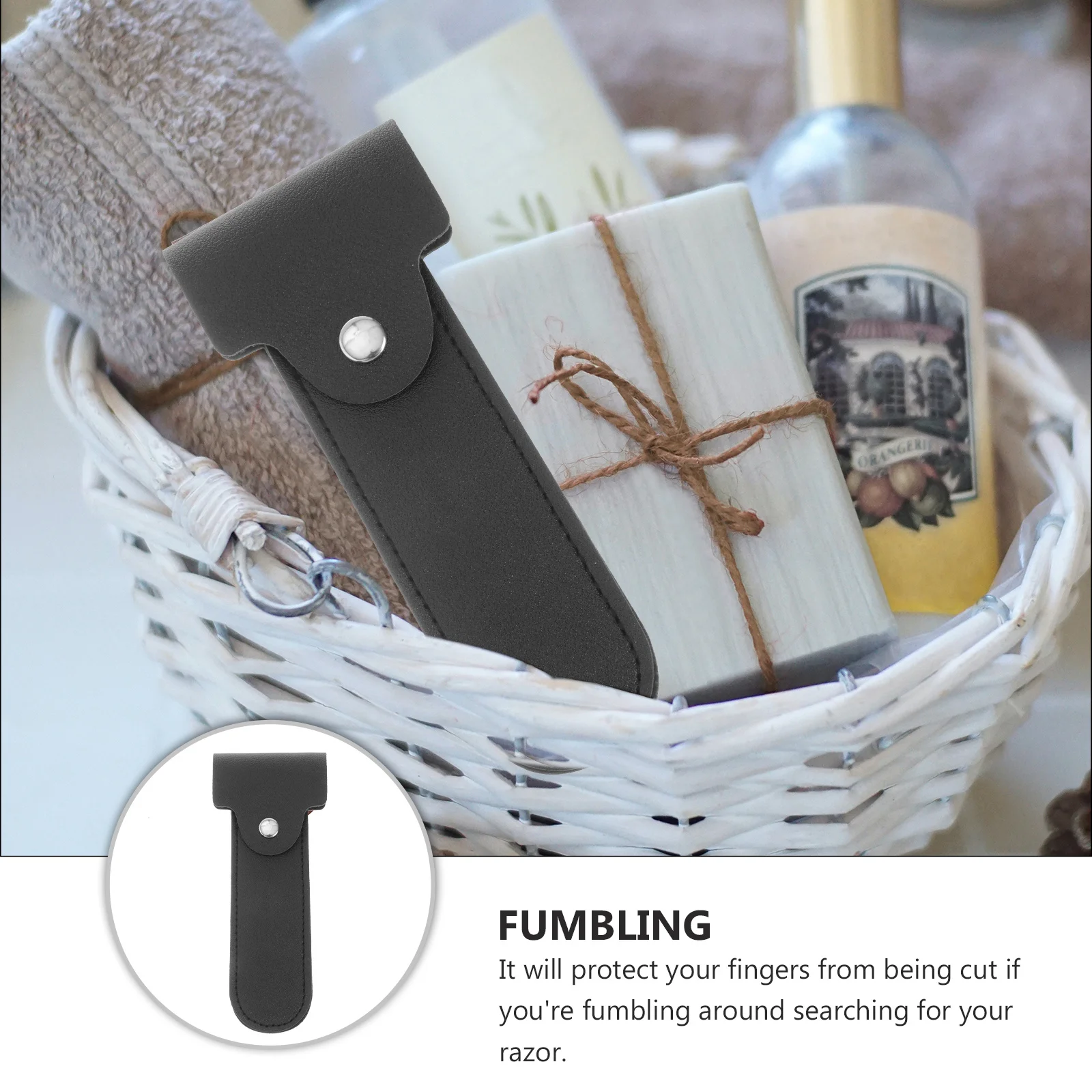 

Safety Razor Travel PU Case Durable Shaver Protective Cover Razor Storage Bag Travel Shaving Accessory