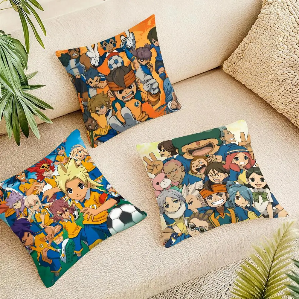 Japanese Anime L-inazuma Eleven Cushion Cover Linen Square Pillow Case Naturally Durable Hypoallergenic Gentle On Sensitive Skin