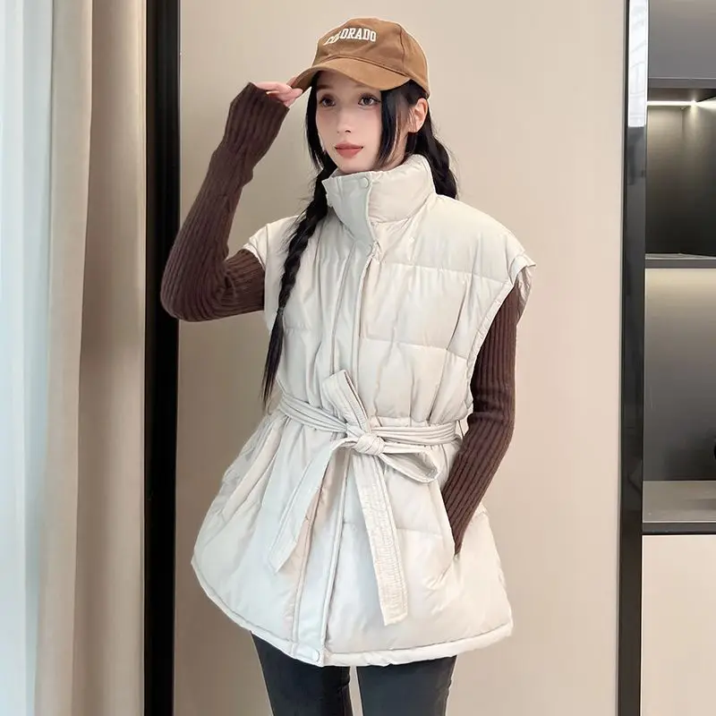 

Vintage Vests Women Clothes Loose Fashion Winter All-match Casual Pockets Korean Style Warm Chalecos Para Mujer Streetwear Chic