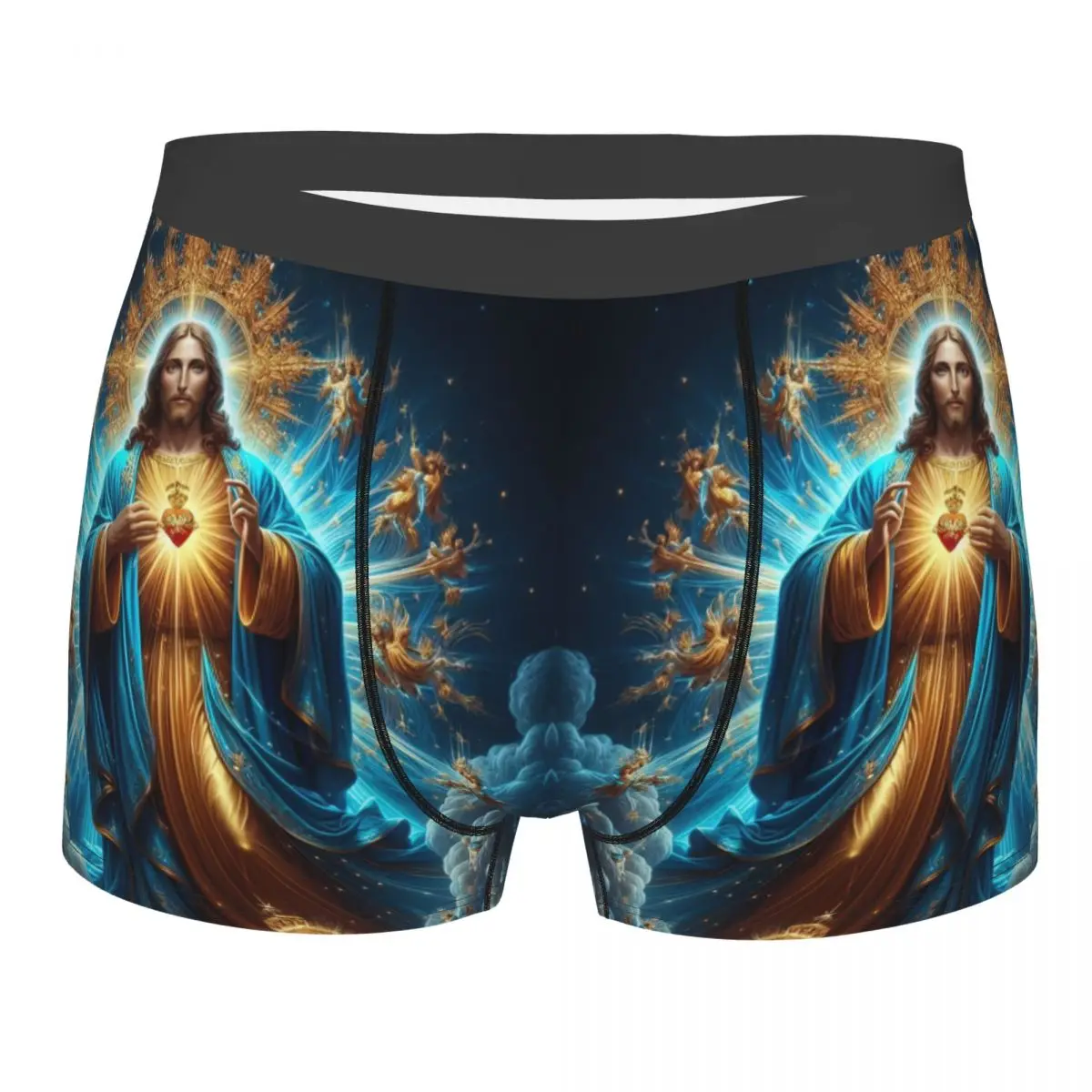 

Custom Fashion Divine Heart Of Jesus Boxers Shorts Panties Male Underpants Stretch Briefs Underwear