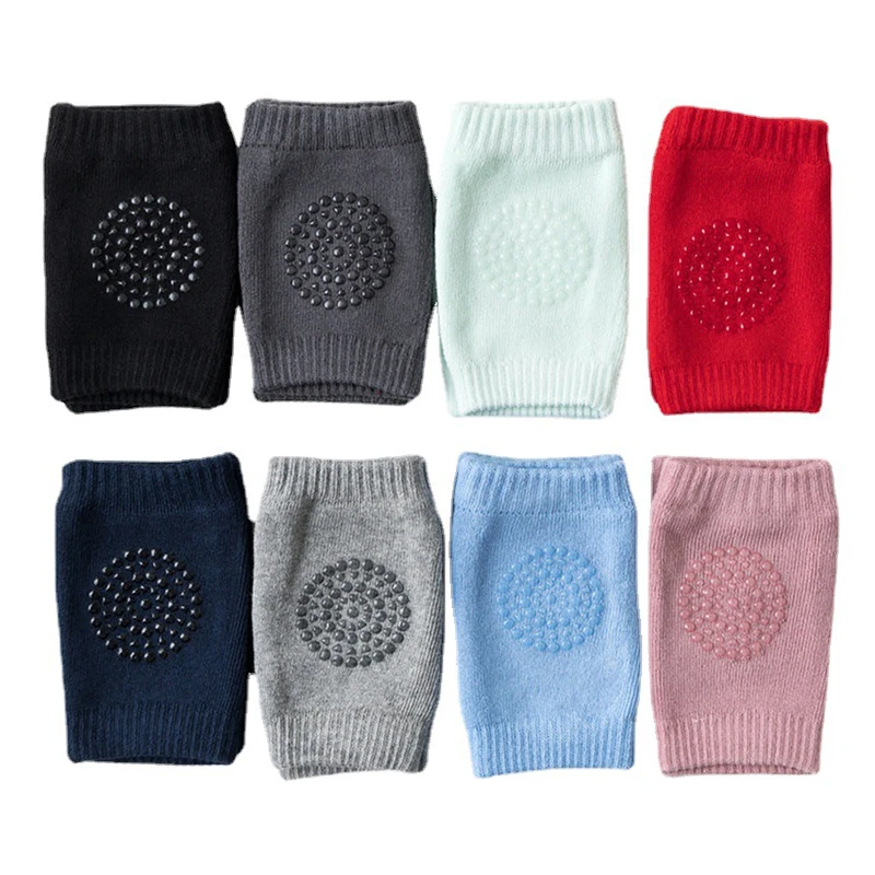 

Newborn Autumn Terry Baby Socks Elbow Pads Toddler Crawling Knee Pads Baby Children Knee Pads Smiling Face Knee Pads