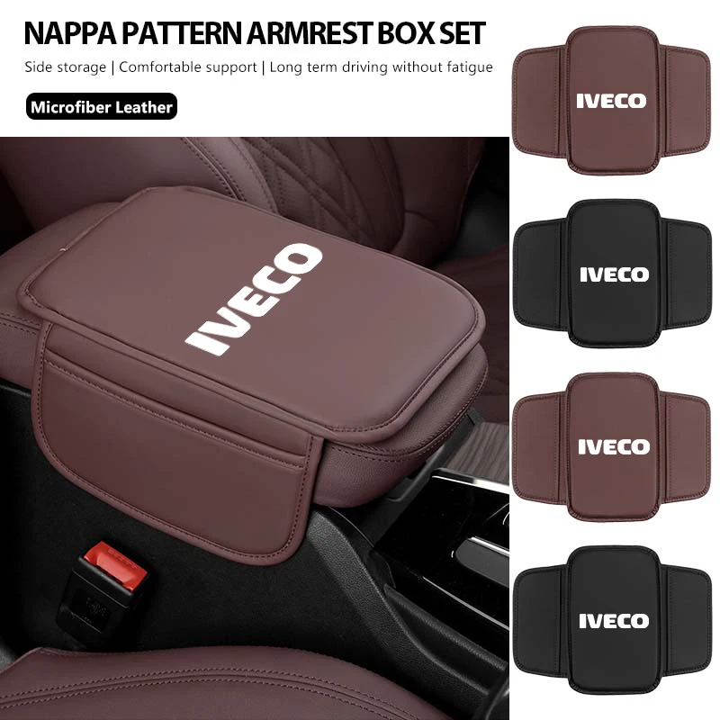 Protector de Asiento de Coche, Almohadilla para Reposabrazos de Consola Central, Bolsa de Almacenamiento para IVECO Daily Van Chassis Cab e-Daily Eurocargo 4x4 T-Way Rigid