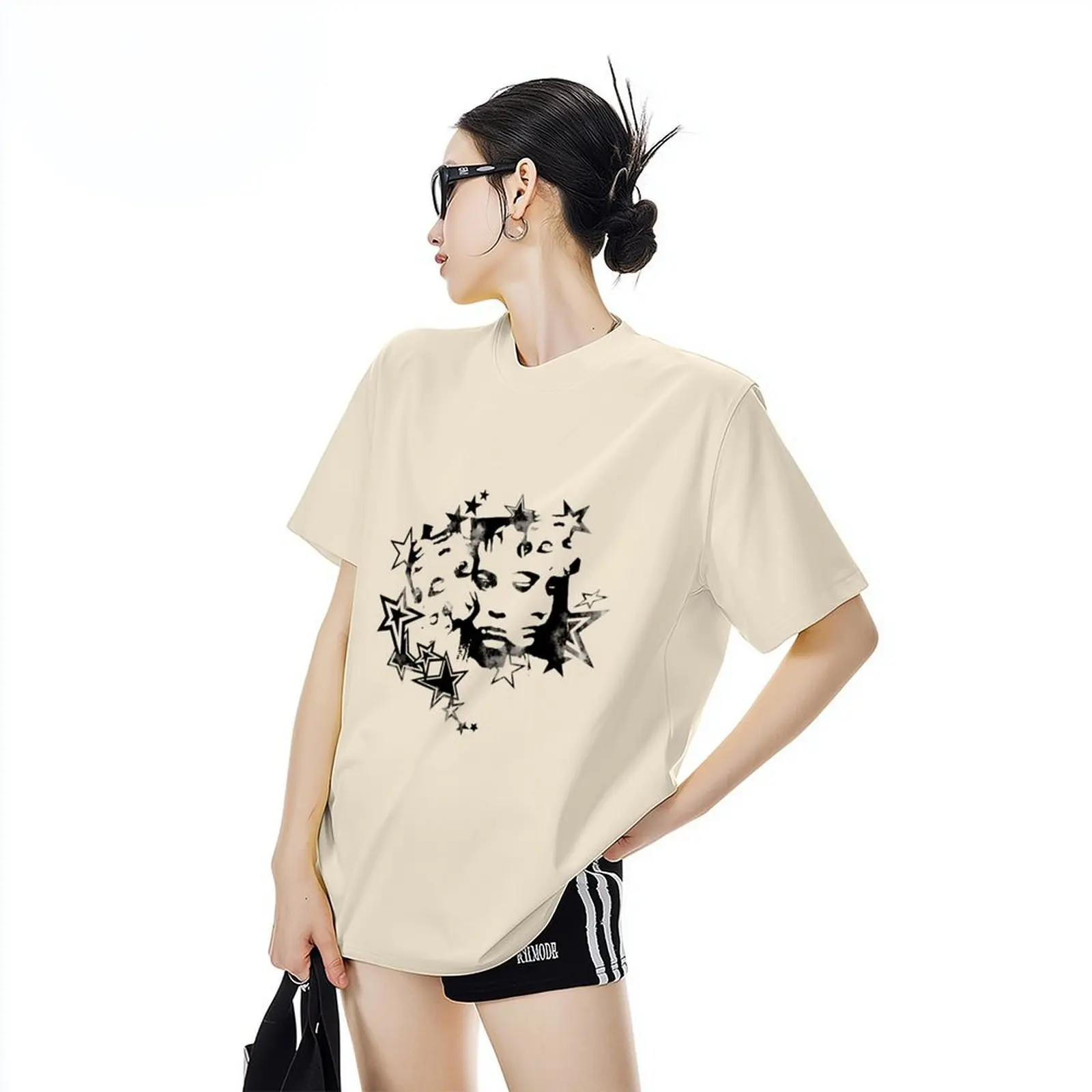 

90s Y2k Women Print Sports Fashion Casual Short Sleeve T-shirt Graphic Tshirts Summer Woman Clothes O-neck Tee T Shirt