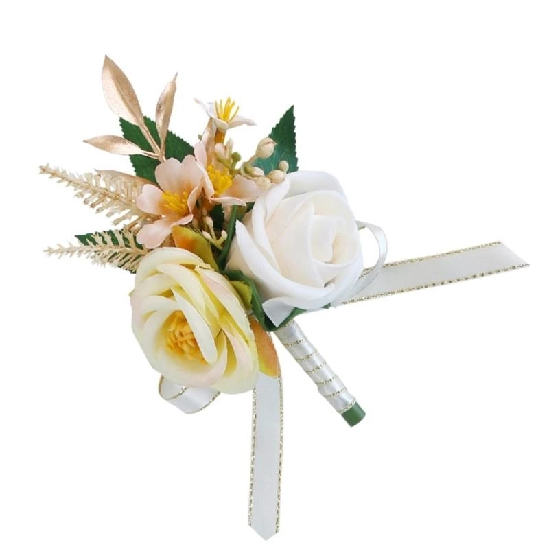 5-pezzi-damigella-d'onore-sposa-polso-corpetti-sposi-fiore-all'occhiello-groomsmen-boutonnieres-15ub