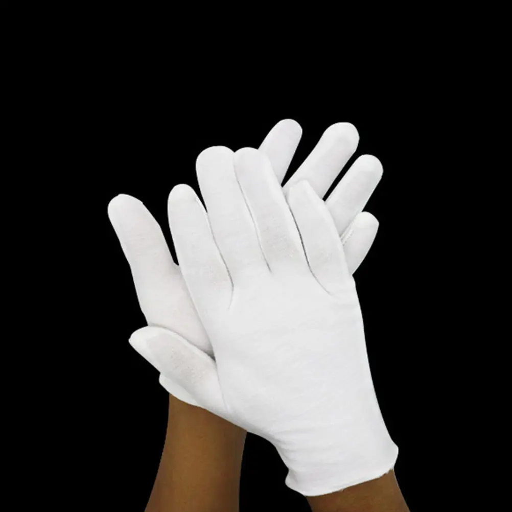 

12Pairs Cotton Protective Work Gloves Thickened Comfortable Anti-Skid Safety Gloves Suitable for Gardening Cleaning Industrial
