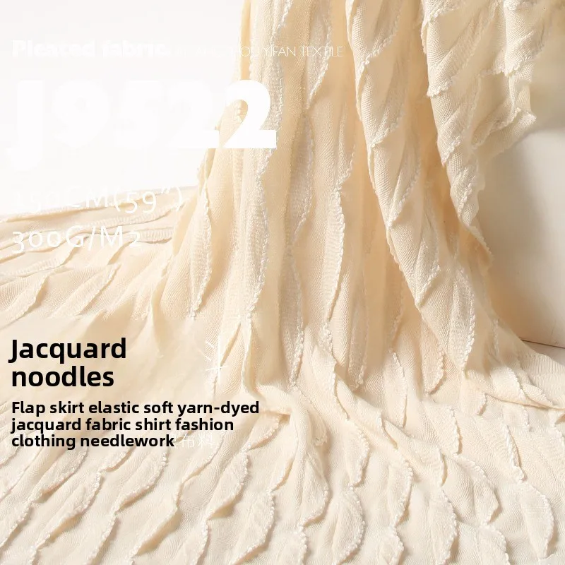 

Soft Elastic Yarn Dyed Jacquard Fabric for Knitwear Dress Coat Clothing Design Cloth Diy By The Meter Sewing Material Fabrics