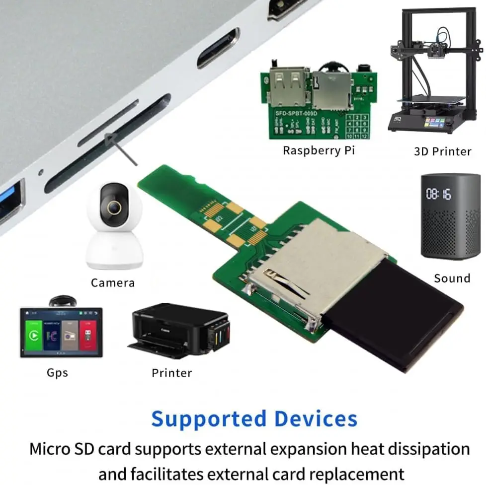 SD Card Socket Female to Micro-SD TF Male Memory Card Kit Extension Adapter Testing Tools Extender