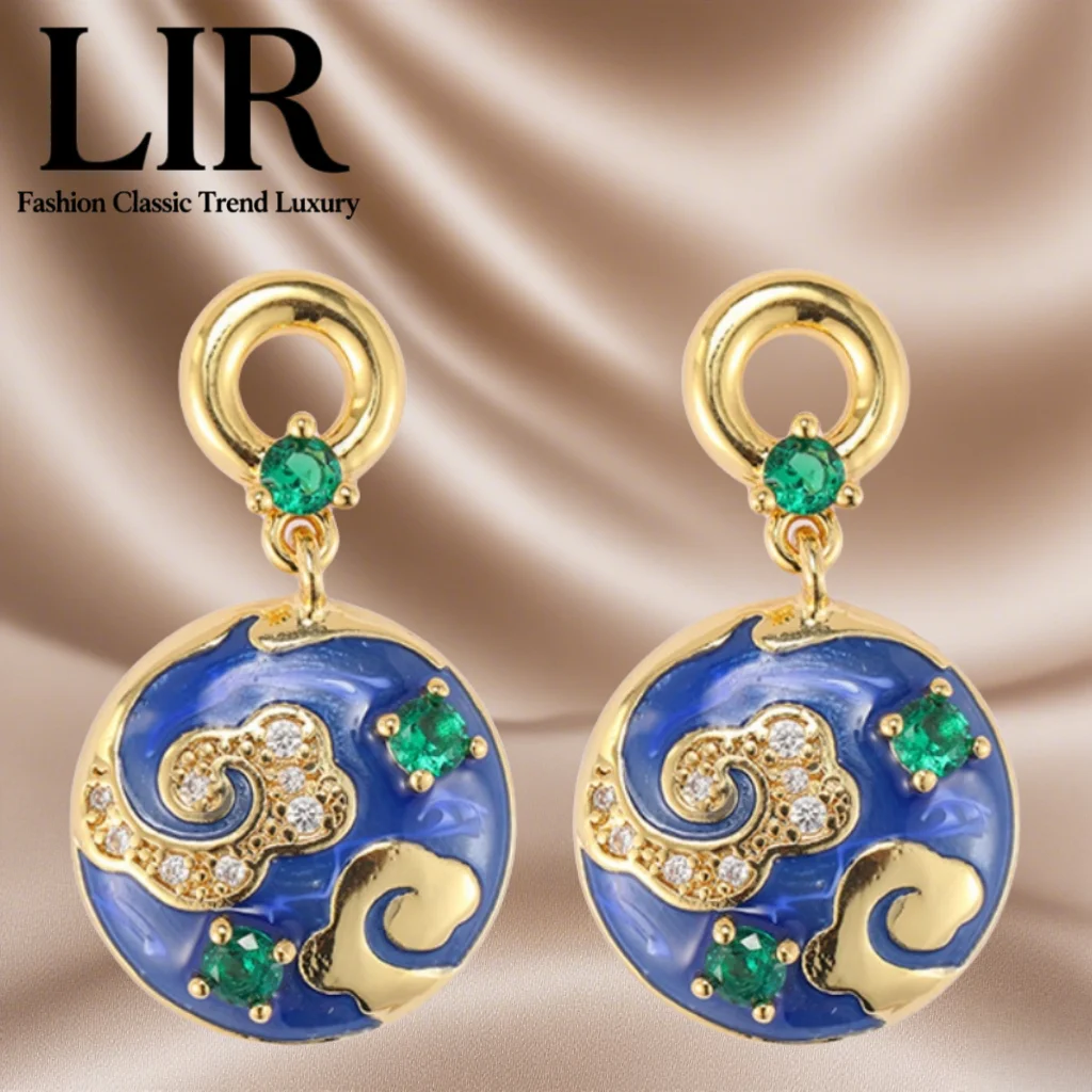 

Серьги LIR Trendy Cloud: Эмаль с глазурью, Благоприятный фэншуй, Символ удачи, Женские модные украшения