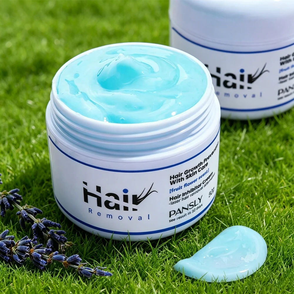 Creme Depilatório de 50g para Unissex, Reduz o Crescimento de Pelos, Creme Permanente para Barba, Áreas Íntimas, Pernas, Corpo e Axilas, Depilatório Indolor