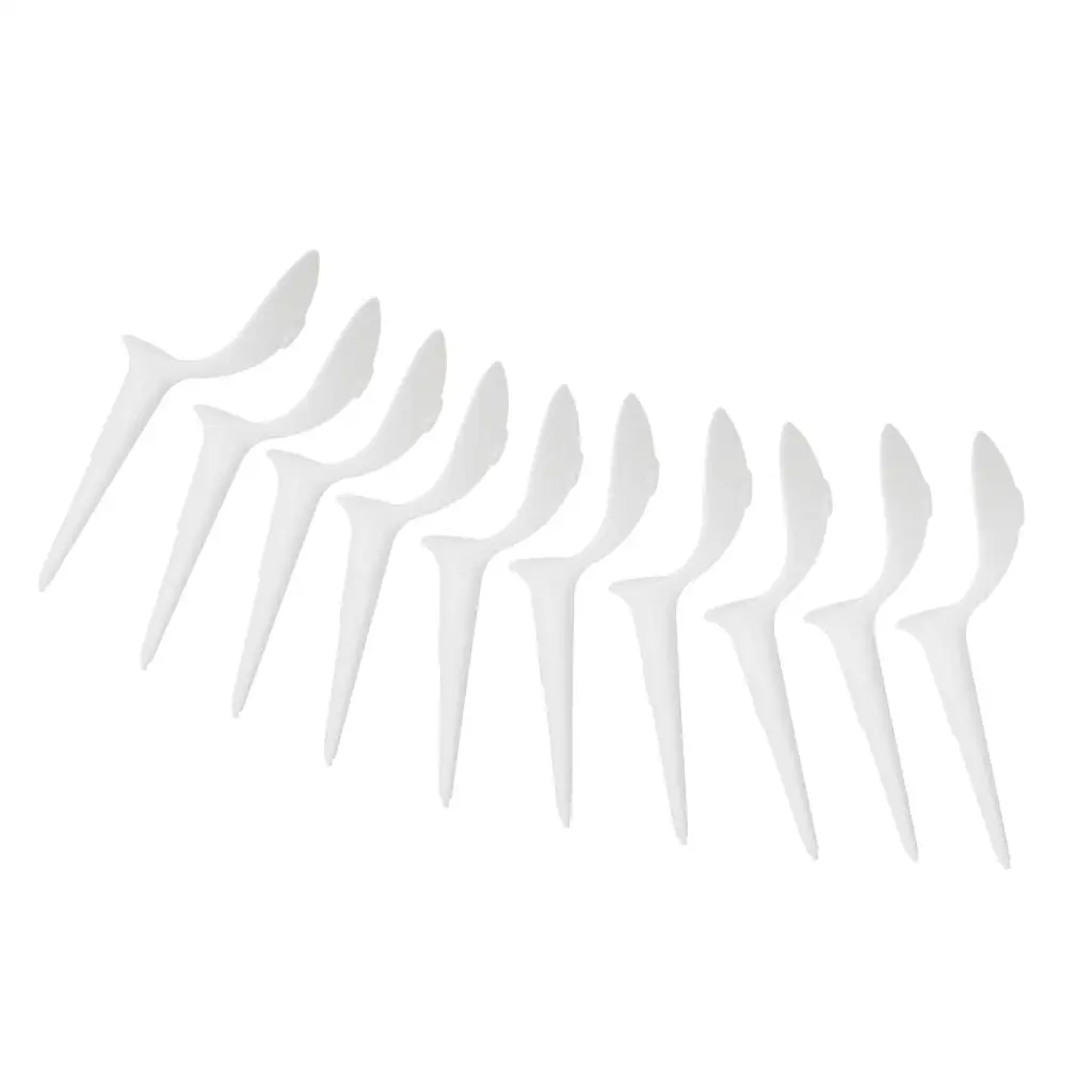 

10 Pcs Plastic Anti- professional tees -shaped Tees Tools White