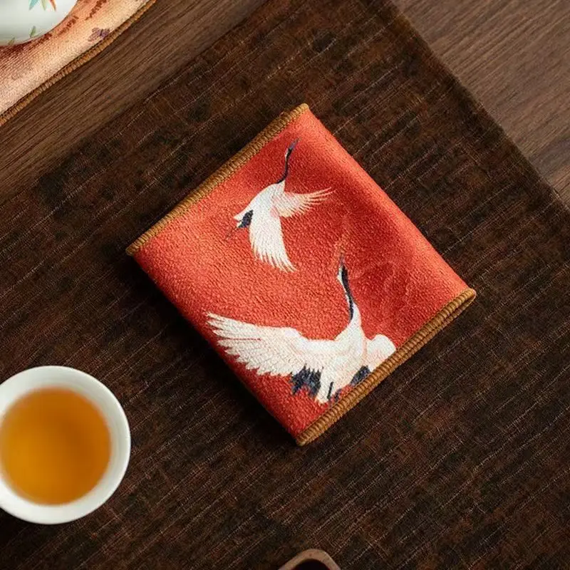 رسمت منشفة شاي ماصة خرقة سميكة الجدول تنظيف الشاي القماش القطن المنزلية المطبخ تنظيف الملابس طبق تنظيف المناشف #1