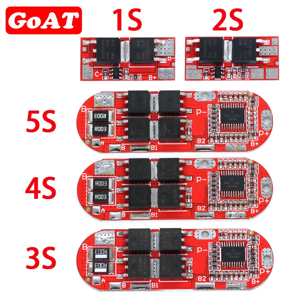 Bms 1s 2s 10a 3s 4s 5s 25a Bms 18650 Li-ion Lipo Lithium Battery Protection Circuit Board Module Pcb Pcm 18650 Lipo Bms Charger