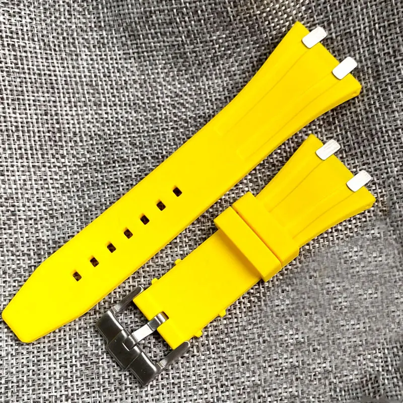 20mm Watch Rubber Strap For 40mm NH35 NH36 Automatic Octagon Watch Case Replacement Wristwatch Band