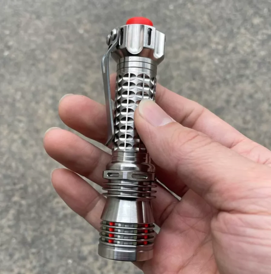 Used EDC Titanium alloy flashlight kL3 head SupFire e-thread 16500 battery Outdoor Tools Torch Lamp decompression toy