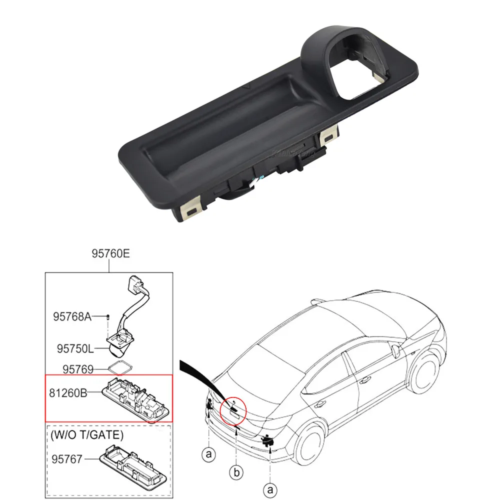 81260F2010 81260-F2010 81260F2011 81260-F2011 Rear Trunk Switch Button Handle Press Switch for HYUNDAI Elantra AD