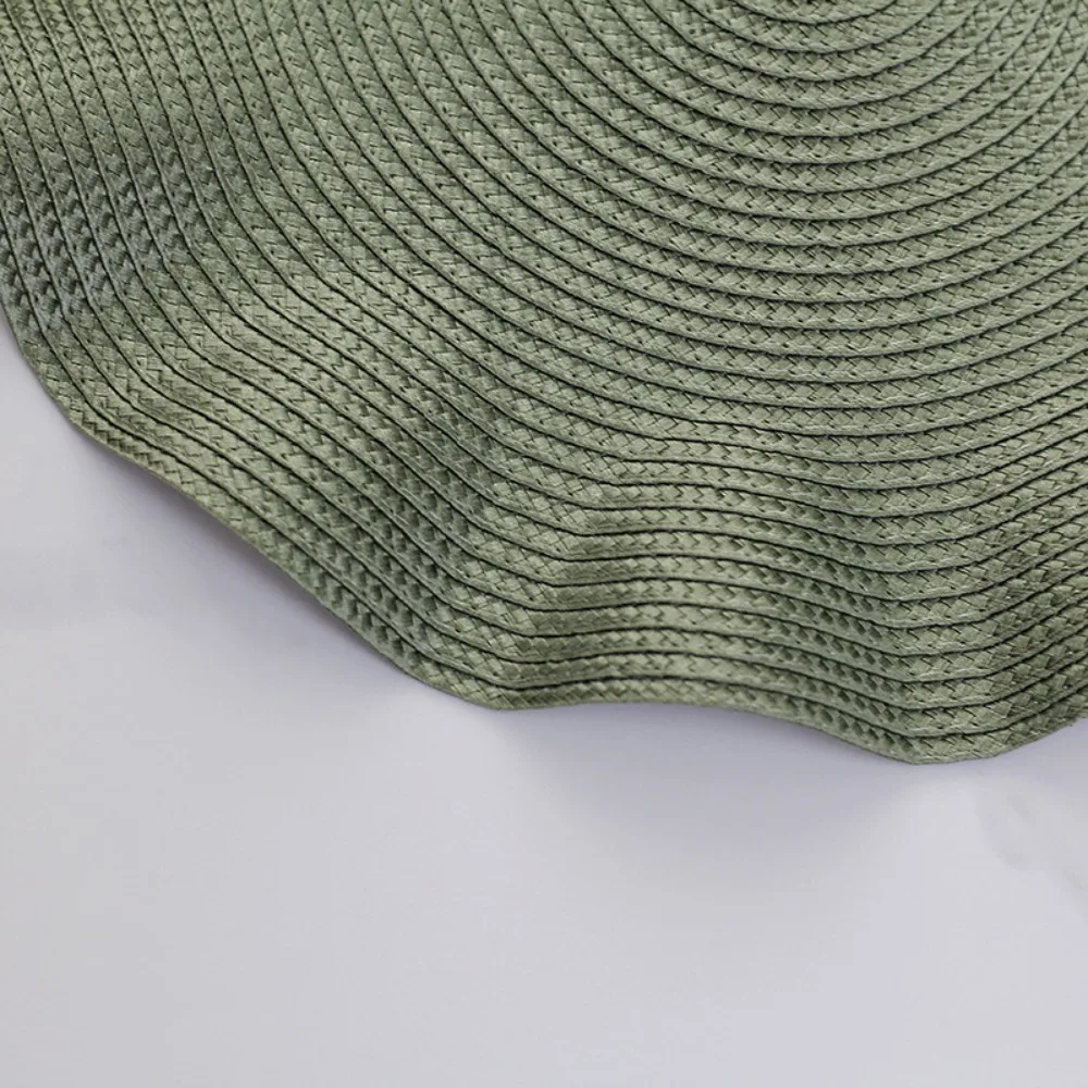 

4 шт., бытовой плетеный коврик с гофрированными краями, моющийся термостойкий коврик для стола, полипропиленовая круглая подставка для столовых приборов, ресторан