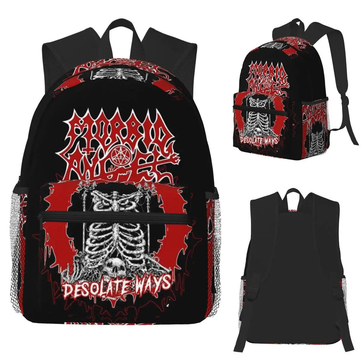 

MORBID ANGEL Heavy Metal Band Student Backpack School Bag Hiking Travel Daypack for Men Women Fashion Bookbag Shoulder Bags