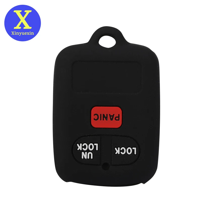 Xinyuexin Silicone Copertura di Chiave Dell\'automobile di Caso FOB Per Toyota Corolla EX Vios Per BYD F3 3 Tasto Chiave A Distanza Auto-Per lo