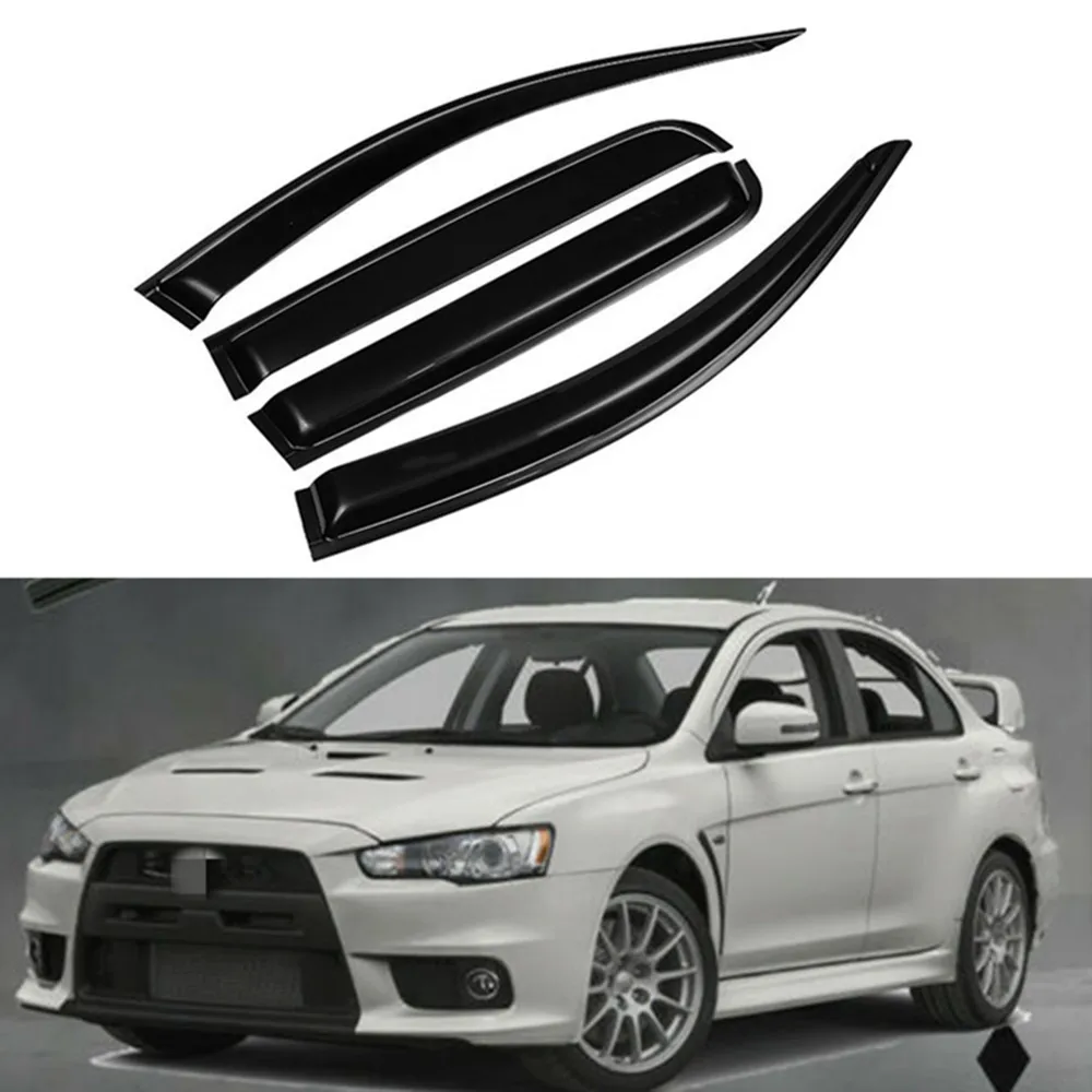 

For Mitsubishi Lancer EX 2008-2017 Window Visor Rain Guard Weather Shield Wind Deflector Slim Trim Awning Shelter Raincoats