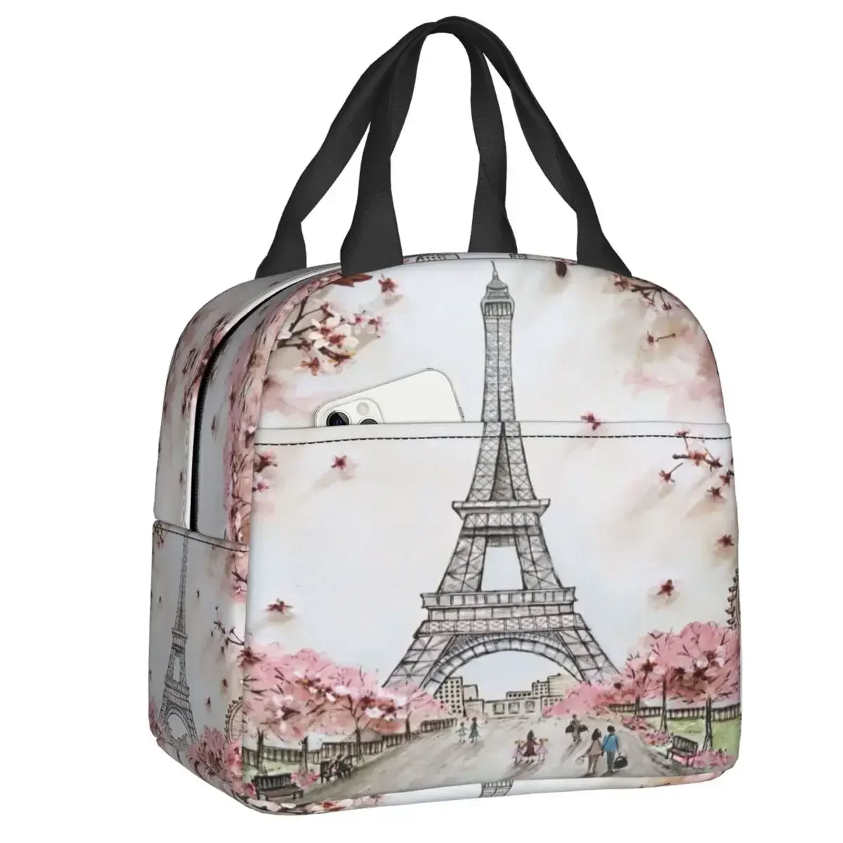 eiffel-tower-spring-art-lancheira-portatil-feminina-a-prova-de-vazamento-bolsa-termica-isolada-para-alimentos-trabalho-no-escritorio
