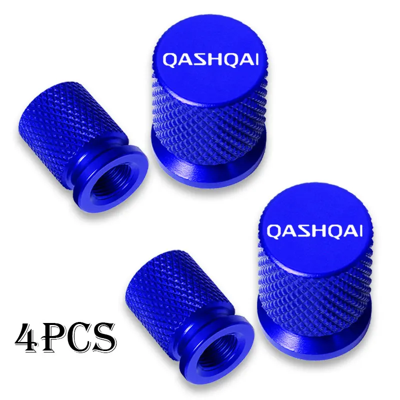 For Nissan Qashqai J10 J11 J12 2013-2024 Accessories 4pcs Car Wheel Tire Valve Caps Tyre Stem Covers Airdust Waterproof