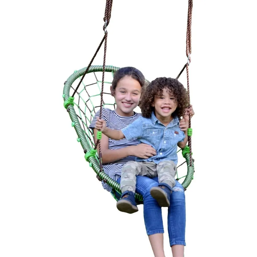 Swurfer Tree Swing Outdoor-Schaukelstuhl für Erwachsene, wetterbeständig, robust, Metallrahmen, mehrere Positionen im Alter von 4, hält 200 Pfund