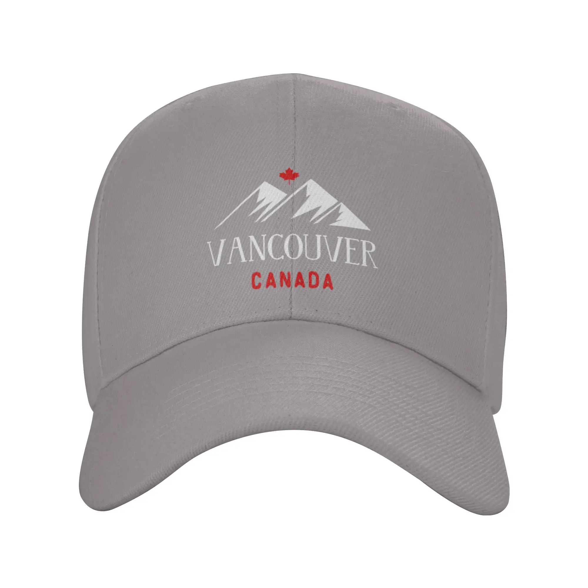 Cool Vancouver Canada Mountains Maple Leaf Dark Color Trendy Baseball Cap Baseball Game Casual Cap Headwear