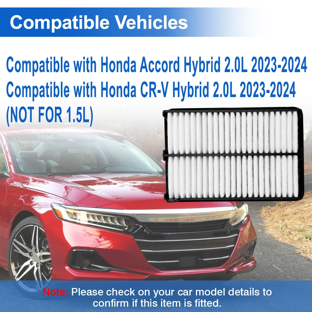 

For Honda Accord CR-V Hybrid 2023-2024 2.0L Car Engine Air Filter accessories 172206MAJ01 WA10124 LX3763