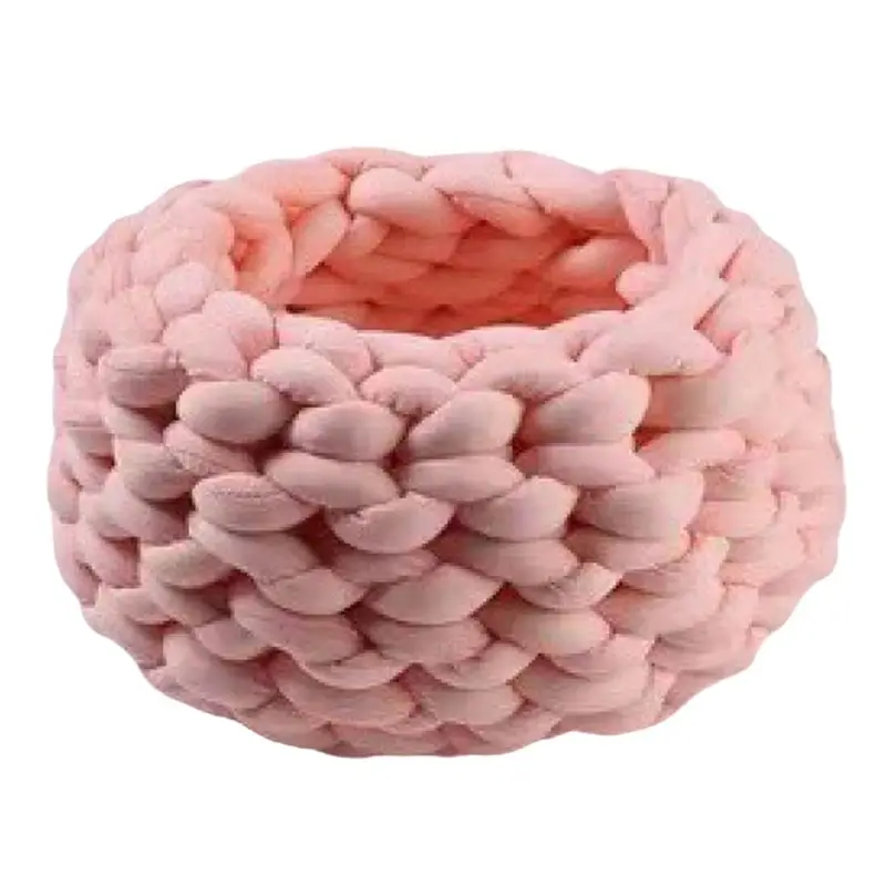 

MLGB-Removable And Washable Thick Yarn Pet Bed For Cats And Dogs, DIY Hand-Woven, All-Season Use