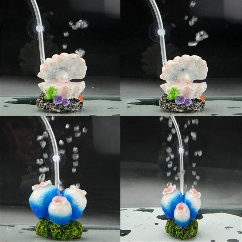 Small Aquarium Volcano Decoration Underwater Fish Tank Oxygen Air Pump Air Stone Bubbles Ornaments Aquarium Accessories