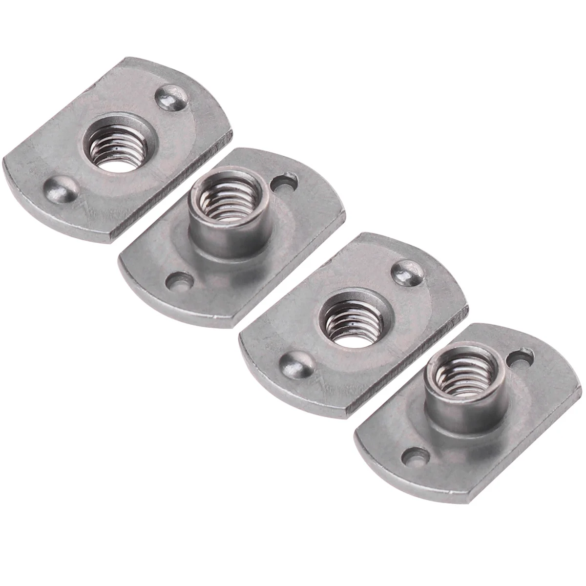 

15pcs Welded T-Nuts Carbon Steel Pronged Tee Nut M6 For Indoor Outdoor Use Silver Grey Fasteners For Furniture Machinery