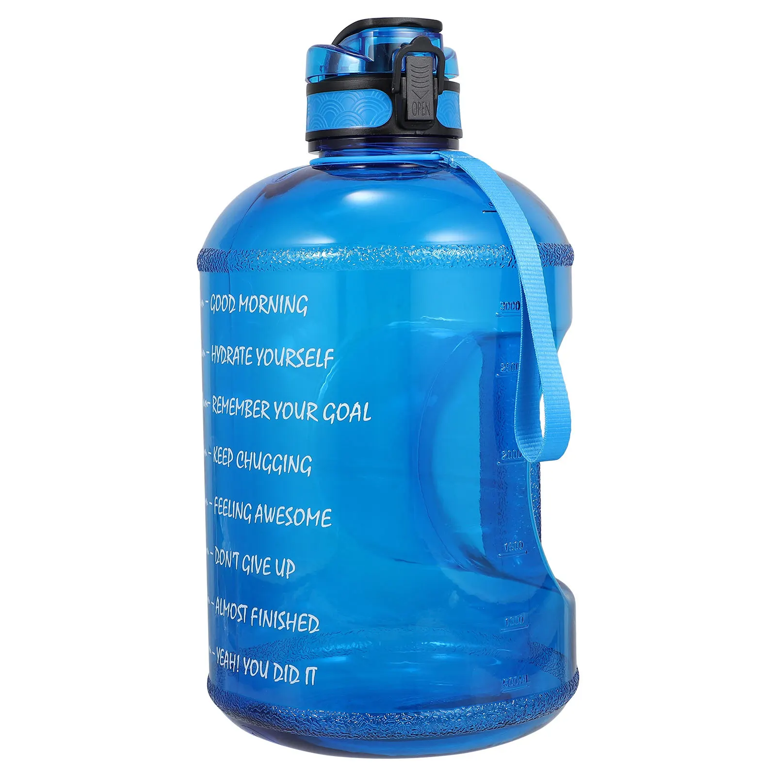 

1Pcs Large Capacity Water Bottle Portable Sports Use Durable Petg Material Stable Base Handle Design for Outdoor Fitness