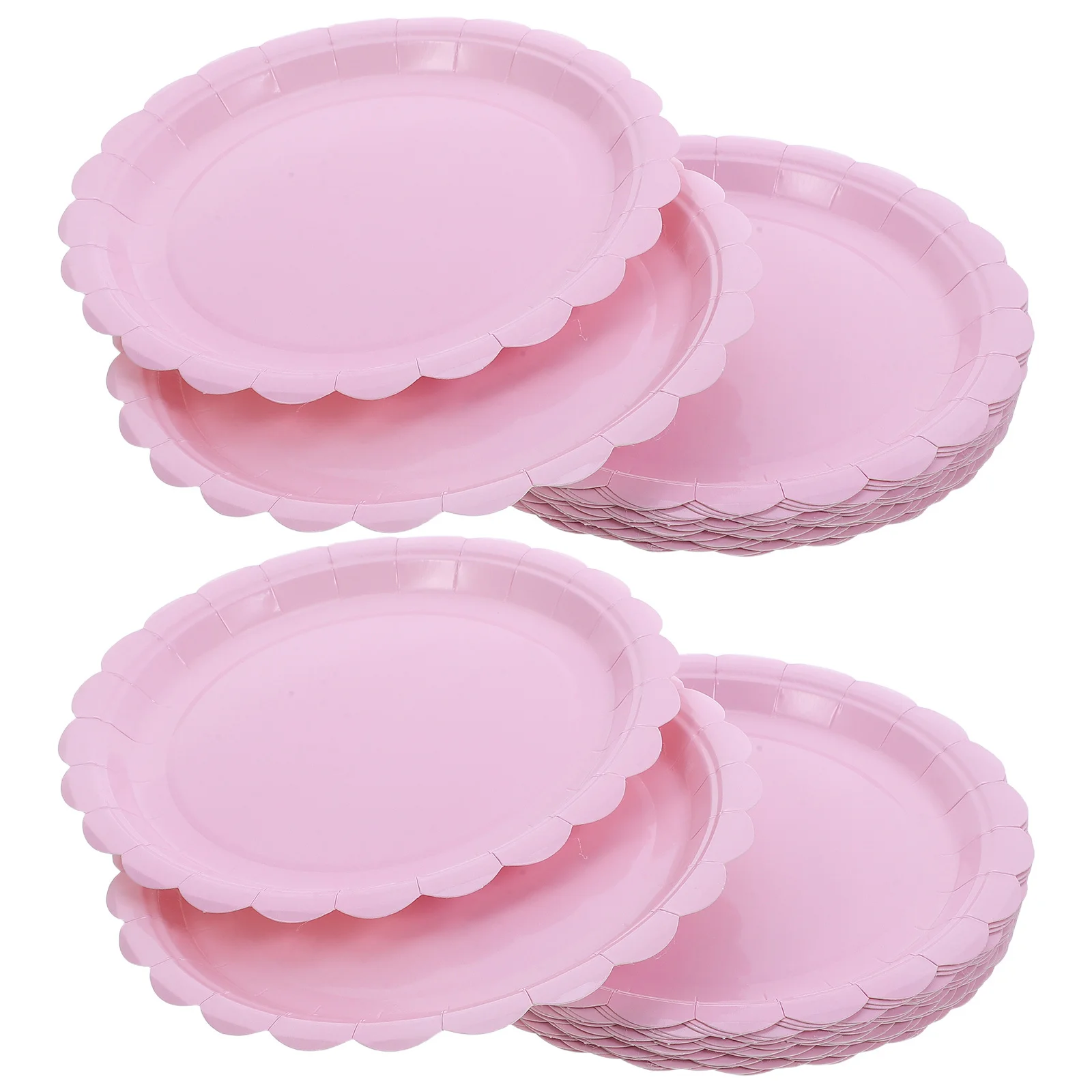 

50Pcs Flower Dinnerware Plates Disposable Small Dessert Plates for Women Spring Festival Dinner Dessert Plate