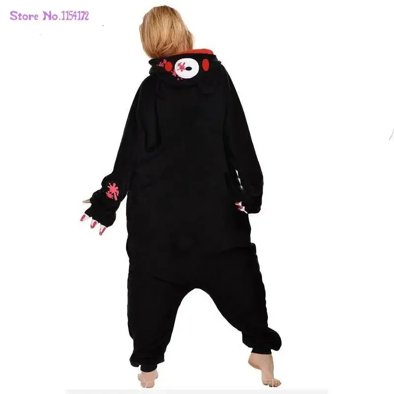 성인 남성 여성을위한 qq38 양털 Onesies 원피스 멋진 정장 만화 동물 코스프레 의상 파티 우울한 곰 Kigurumi 잠옷