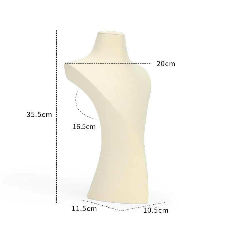 Necklace display rack high-grade microfiber pendant display props window neck model portrait jewelry stand