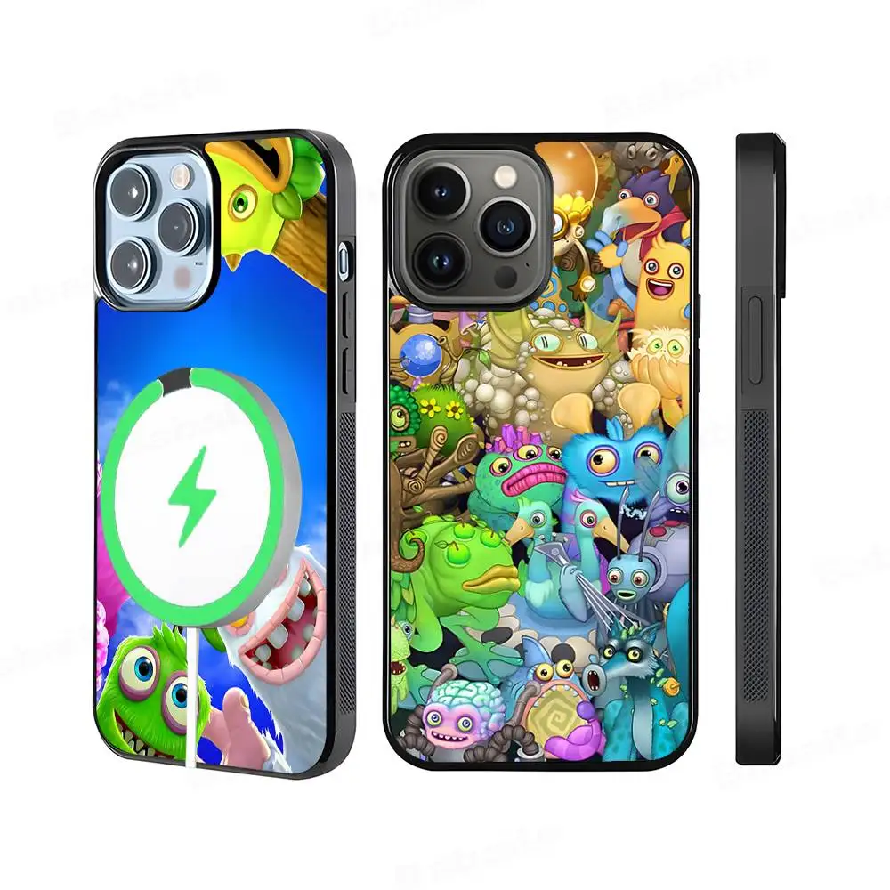 Juego My Singing Monsters funda de teléfono inalámbrica magnética para IPhone 17 16 15 14 Plus 13 12 11 Pro Max