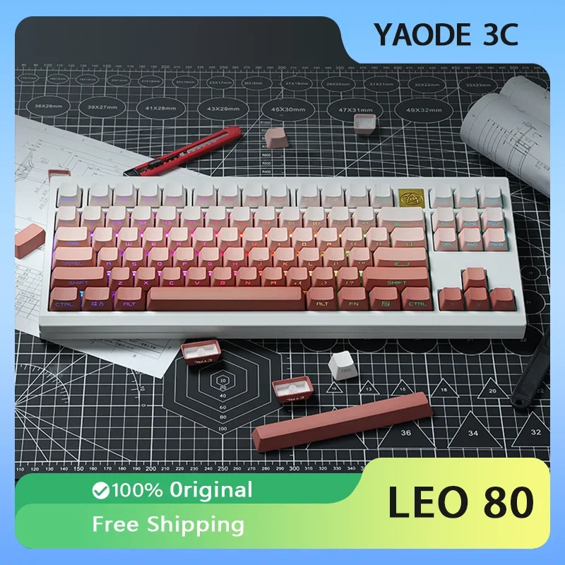 

CHOSFOX LEO80 Mechanical Keyboard 80%Layout Aluminum Lump Wireless Bluetooth Tri-mode Hot Swap Gasket Customized Gaming Keyboard