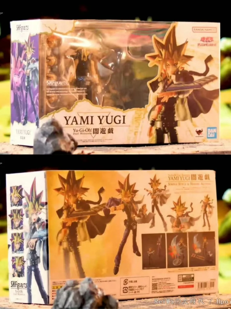 Przedsprzedaż Bandai 16cm SHF Yugi Muto Yami Yugi Figurka Akcji Anime z PVC i ABS, Model, Figurka na Biurko, Ozdoba, Prezent Urodzinowy dla Przyjaciół